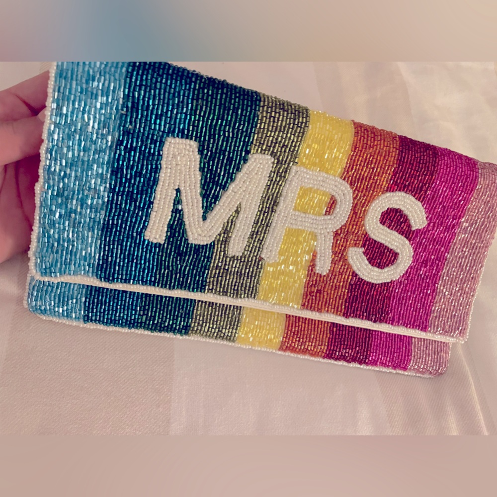 MRS beaded clutch with strap 💕💍🎉